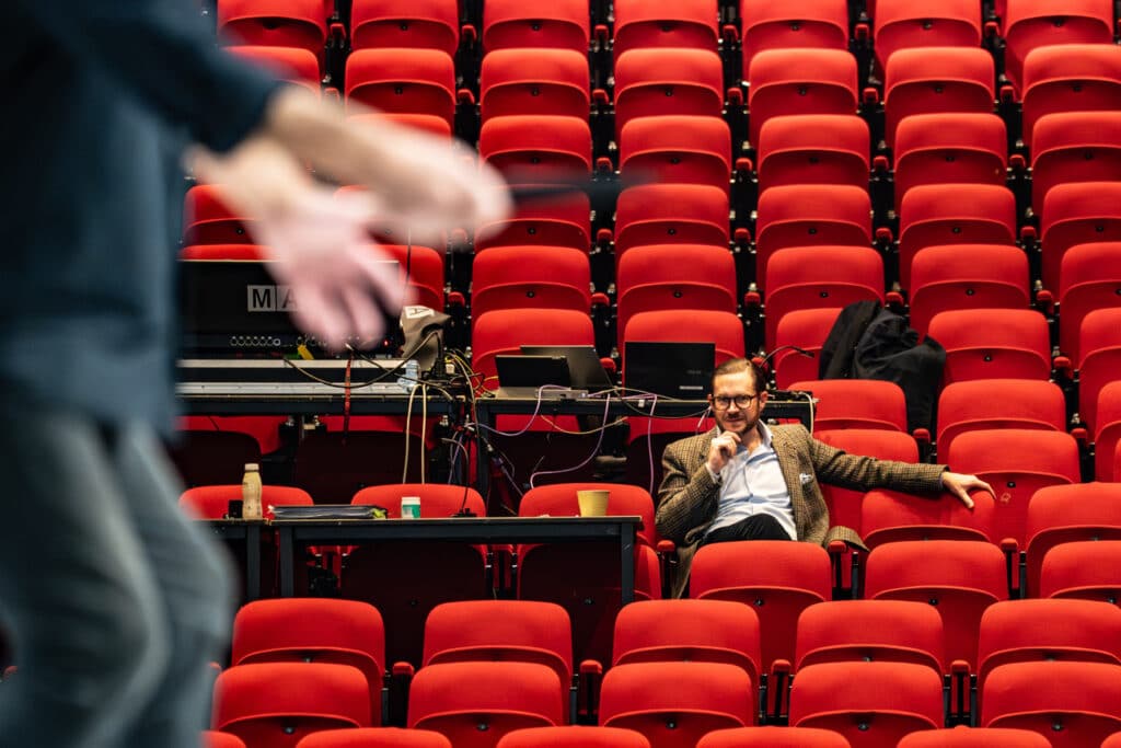 Dan Turdén under repetition Tristan och Isolde. Foto Peter Hållsten